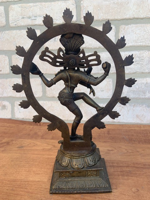 Antique Indian Gilt Bronze Shiva Nataraja - The Lord of Dance Statue