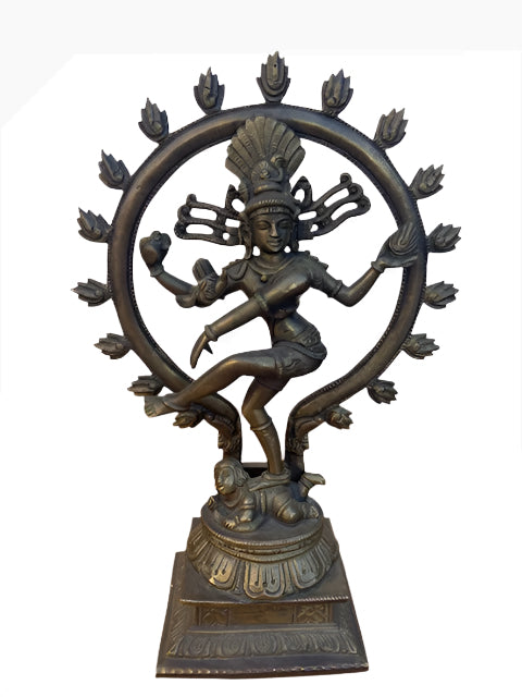 Antique Indian Gilt Bronze Shiva Nataraja - The Lord of Dance Statue
