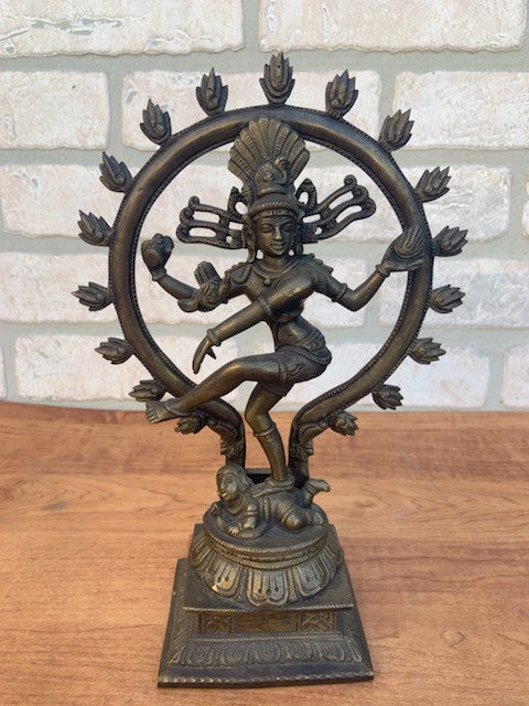 Antique Indian Gilt Bronze Shiva Nataraja - The Lord of Dance Statue