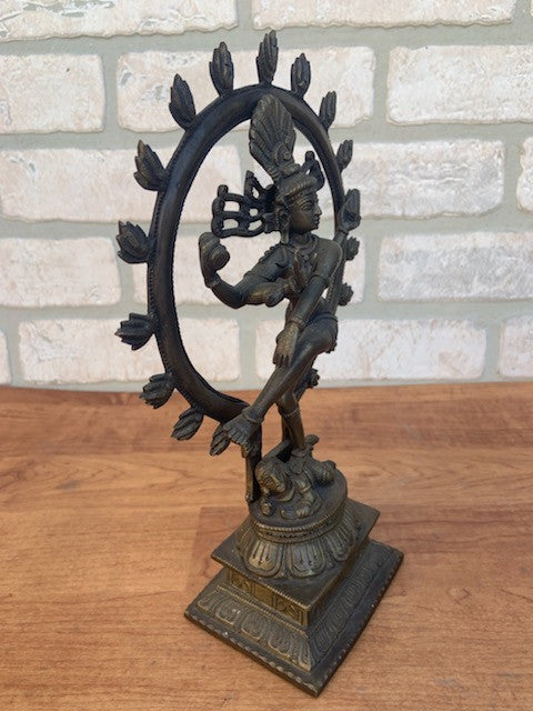 Antique Indian Gilt Bronze Shiva Nataraja - The Lord of Dance Statue