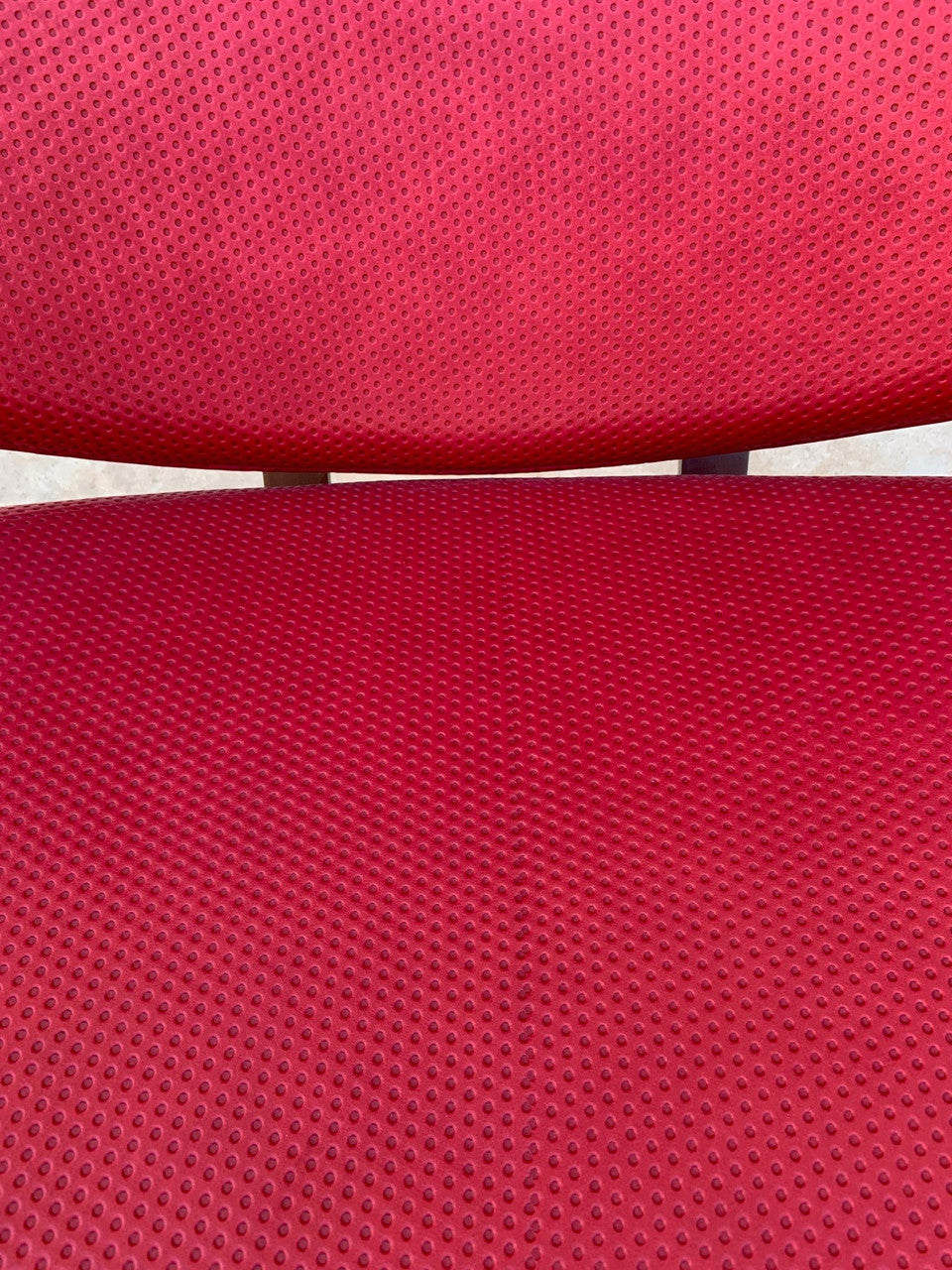 MCM Corona Chair by Poul M. Volther Newly Reupholstered in Embossed Red Leather