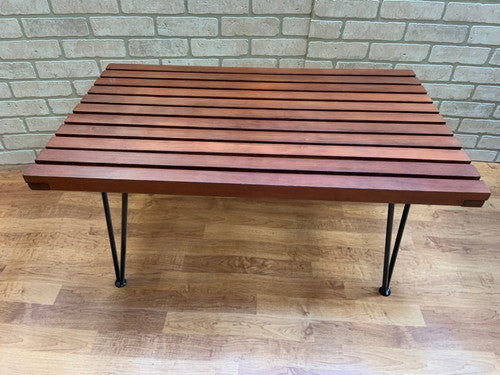 Mid Century Modern Pipsan Saarinen Style Slatted Table