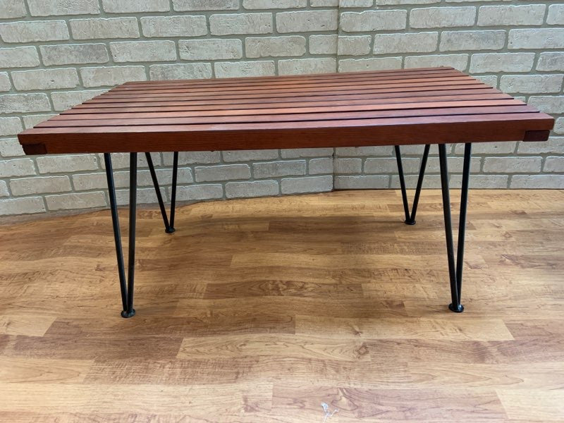Mid Century Modern Pipsan Saarinen Style Slatted Table