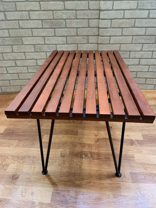 Mid Century Modern Pipsan Saarinen Style Slatted Table