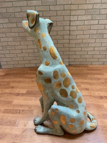 Modern Bronze Dalmatian Dog Statue - Set of 2