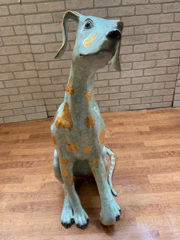 Modern Bronze Dalmatian Dog Statue - Set of 2
