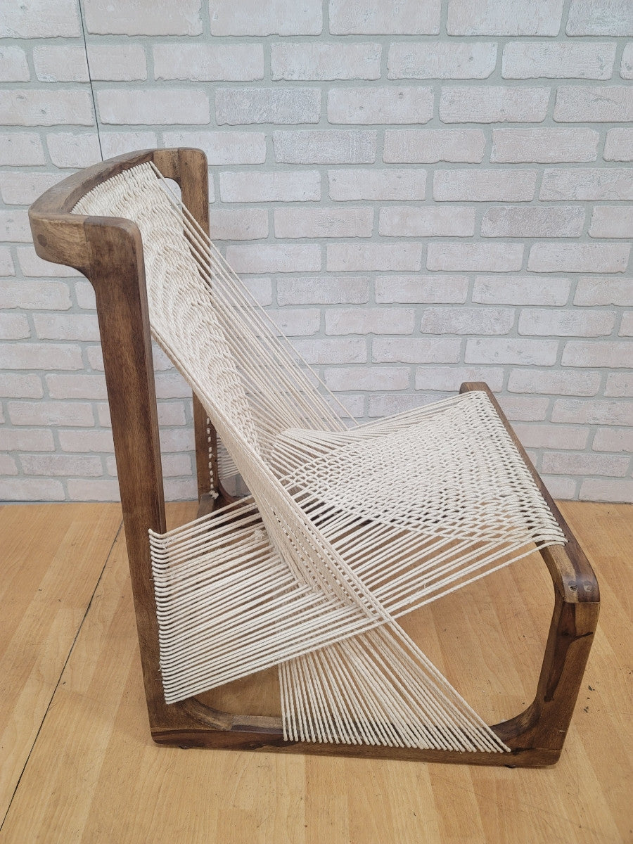 Vintage Swedish Modernism Design Silk Thread Chair with Ottoman by Asa Karner for Alvi Design