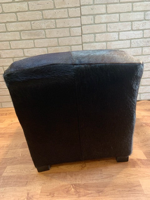Made Goods Essex Dark Brown Cowhide Ottomans  - Pair