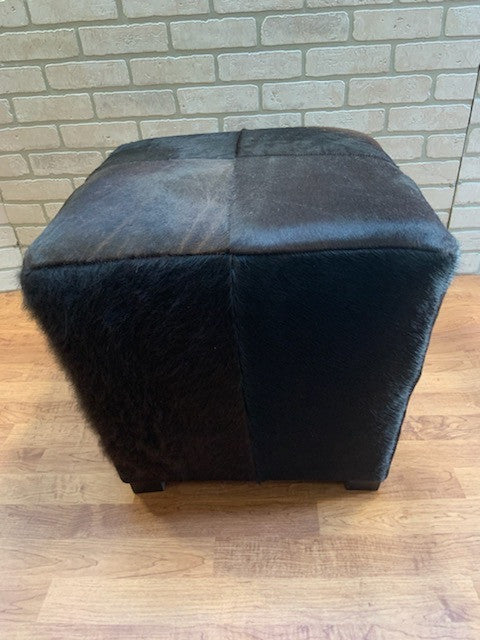 Made Goods Essex Dark Brown Cowhide Ottomans  - Pair