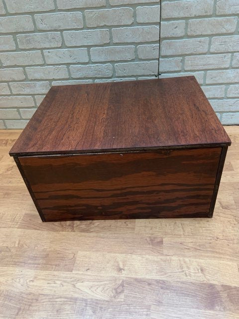 Antique Mahogany Campaign Style Desk Top Six Drawer Letter File Chest