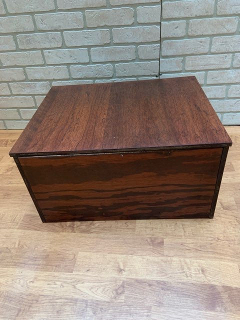 Antique Mahogany Campaign Style Desk Top Letter File Chest