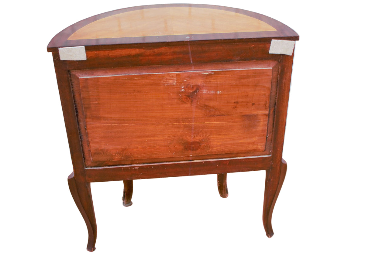 Antique French Louis XVI Style Marquetry Brass Ormolu Detailed Commode