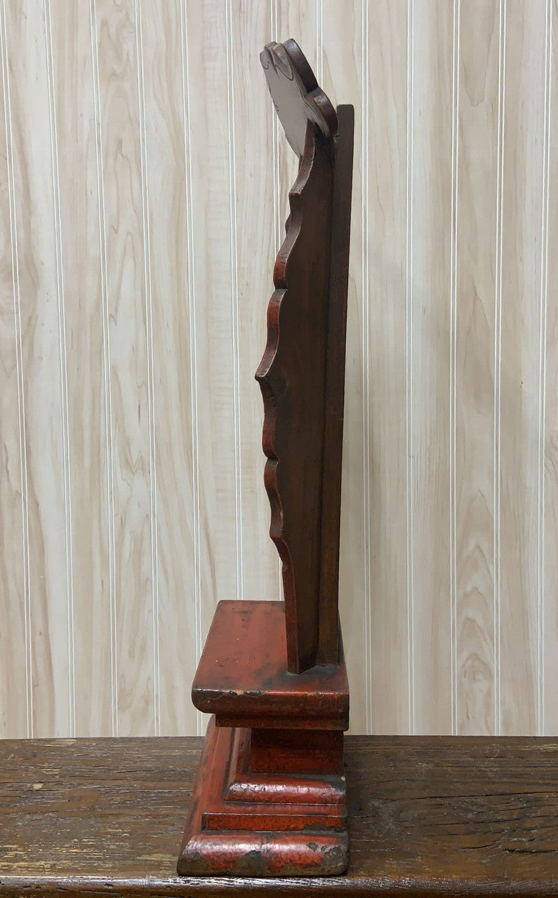Antique Chinese Red Elm Ancestral Shrine