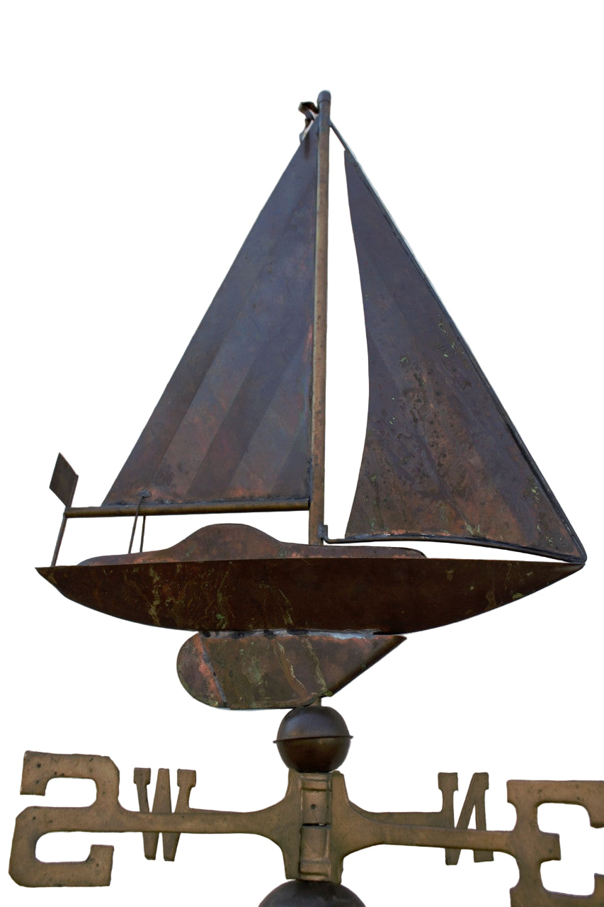 Antique Copper Boat Weathervane