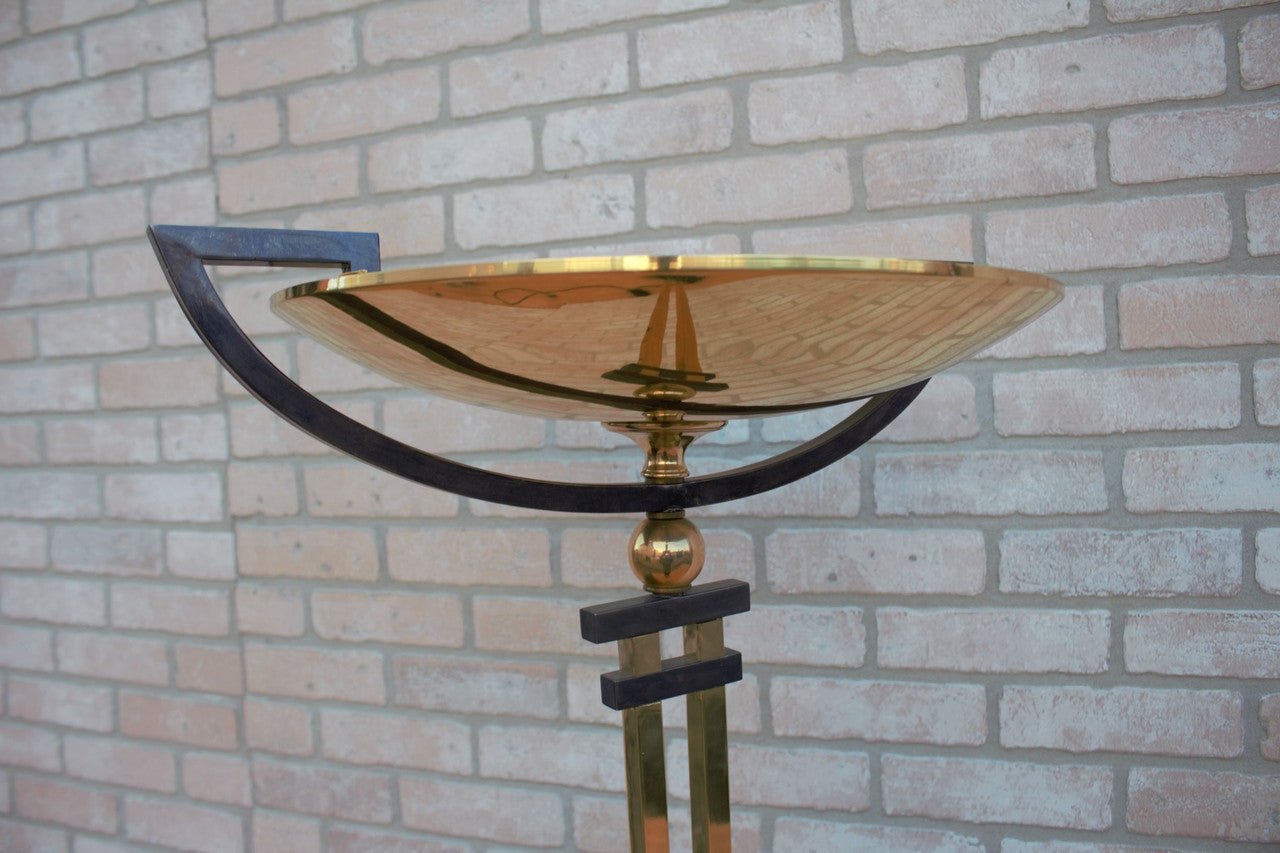 Mid Century Relco Milano Italy Torchiere Brass Floor Lamp
