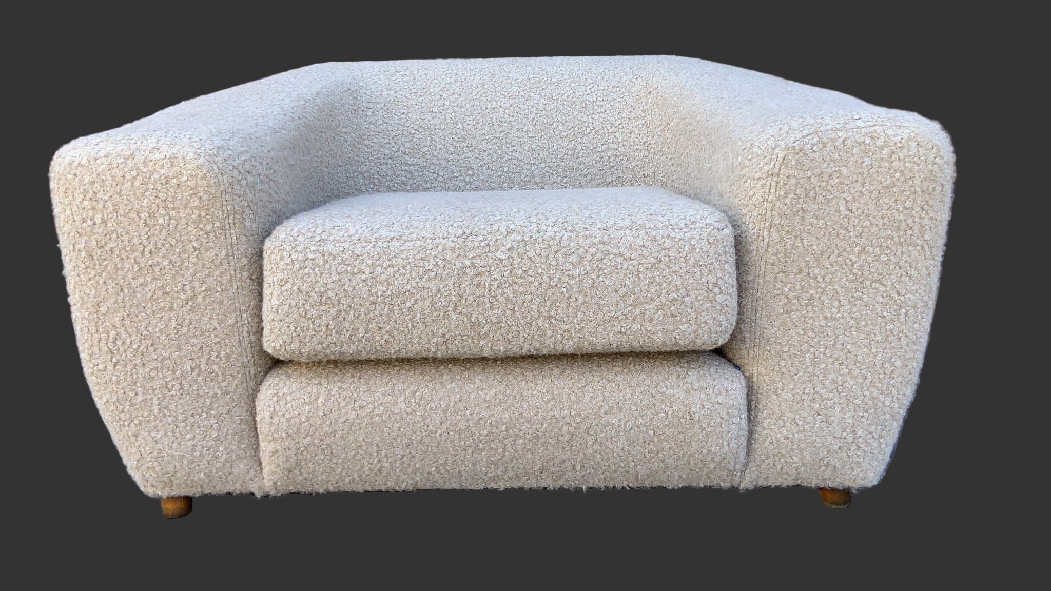 Mid Century Modern Karpen Club Chair Newly Reupholstered in Boucle