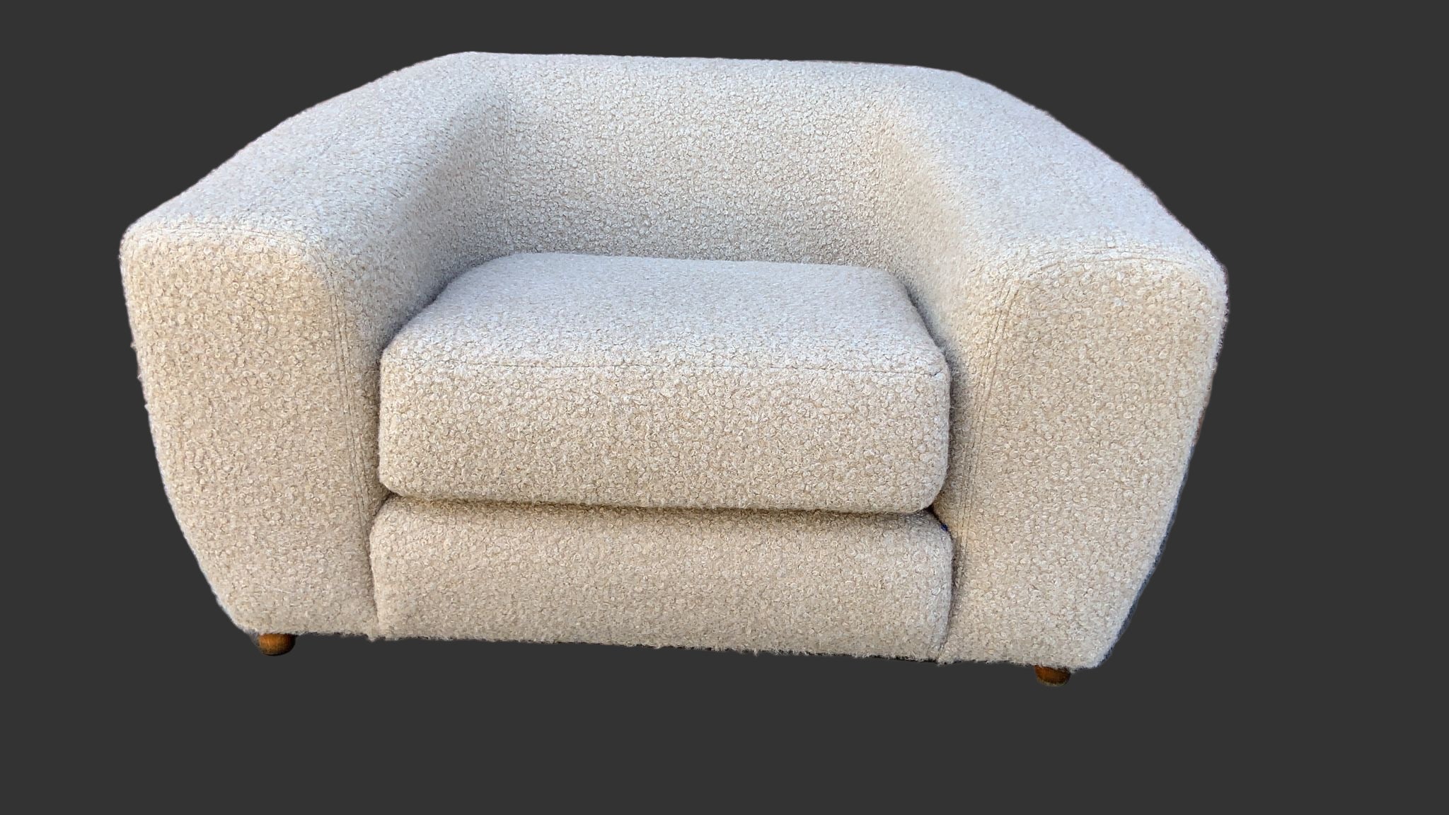 Mid Century Modern Karpen Club Chair Newly Reupholstered in Boucle