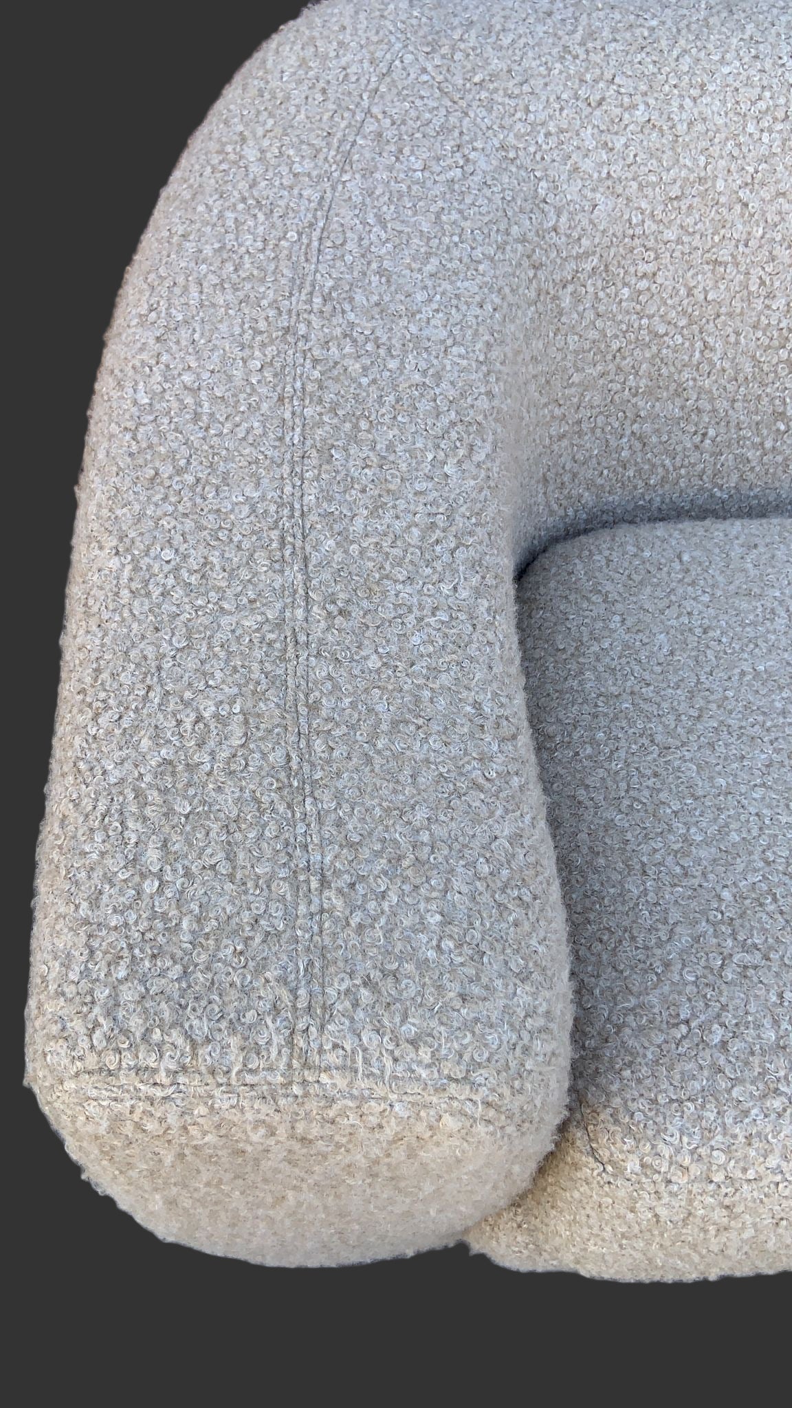 Mid Century Modern Karpen Club Chair Newly Reupholstered in Boucle