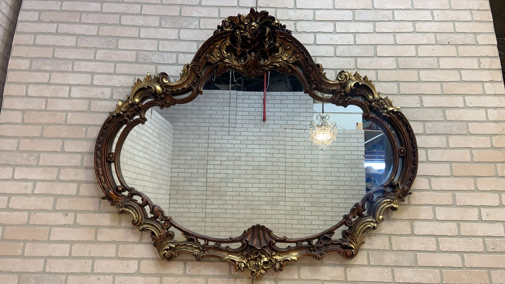 Vintage Rococo Revival Style Wall Mirror