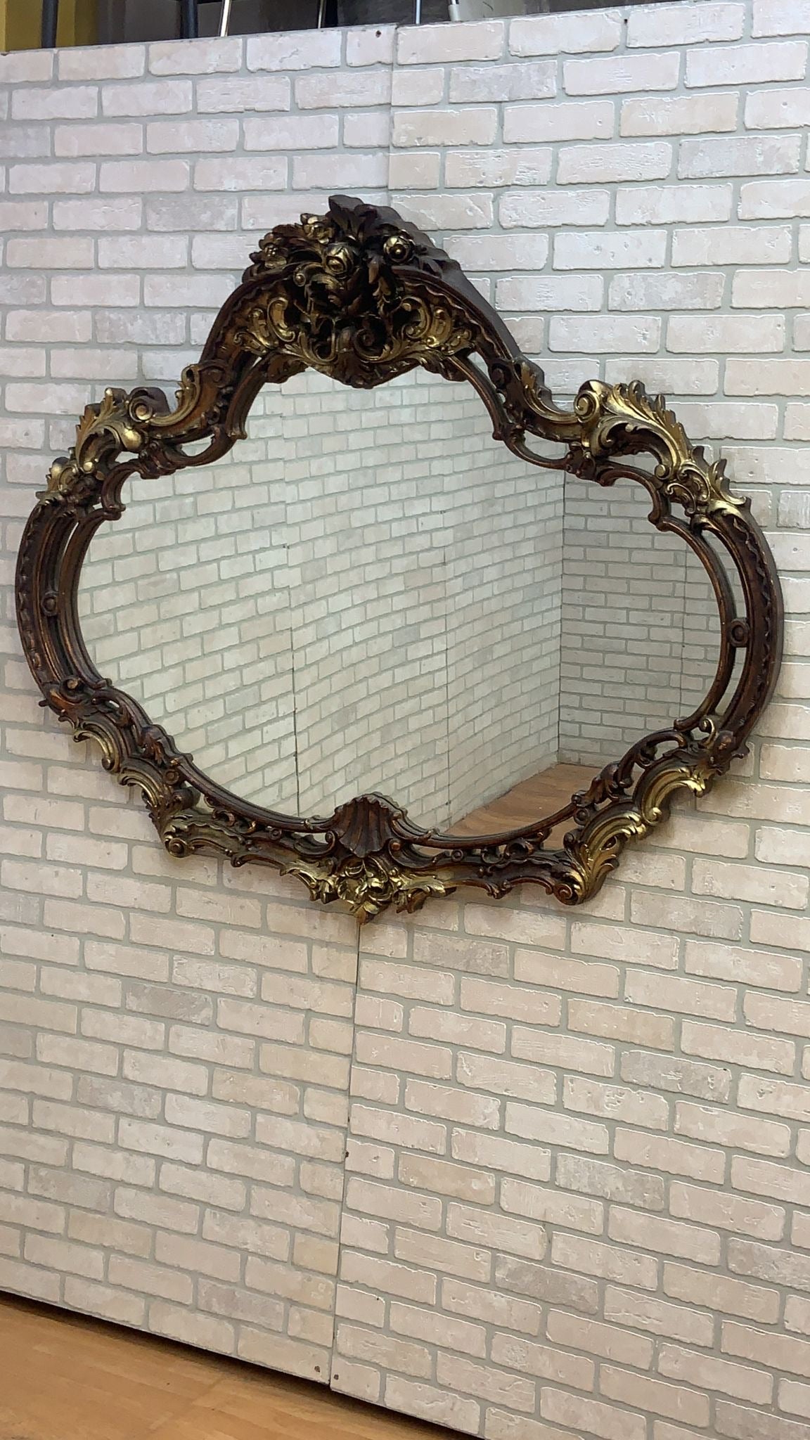 Vintage Rococo Revival Style Wall Mirror