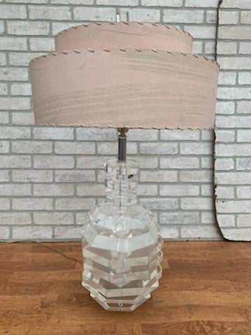 Mid Century Modern Lucite Table Lamp