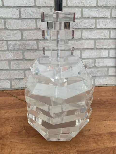 Mid Century Modern Lucite Table Lamp