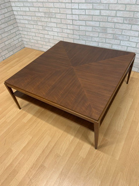 Mid Century Tapered Leg 2 Tier Square Coffee Table by Baker