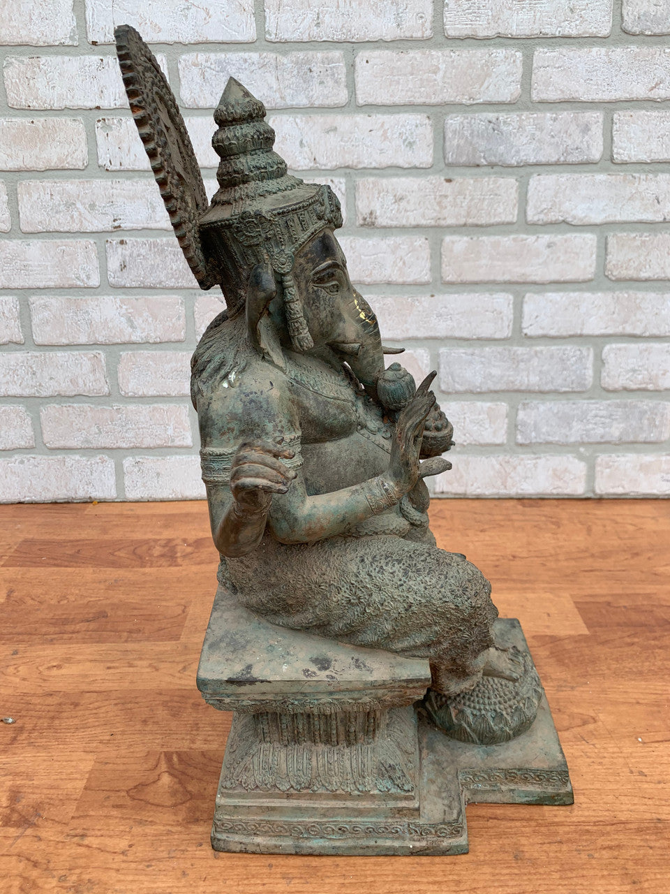 Antique Ganesh 4 Hands Hindu Statue