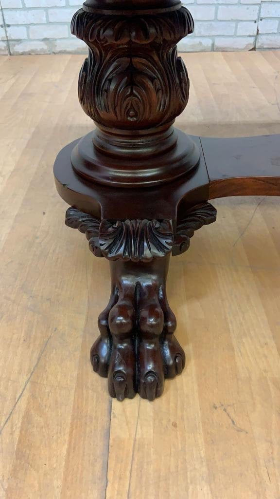 Antique Empire Carved Mahogany Partner’s Desk
