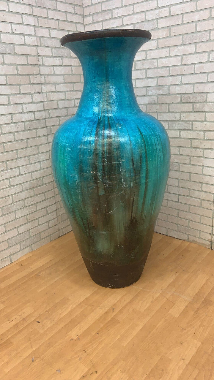 Vintage Teal Floor Vase Vintage Grind House