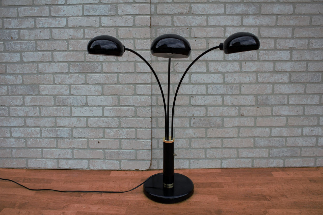 Mid Century Modern Multi-Arm Black Enamel Table Lamp