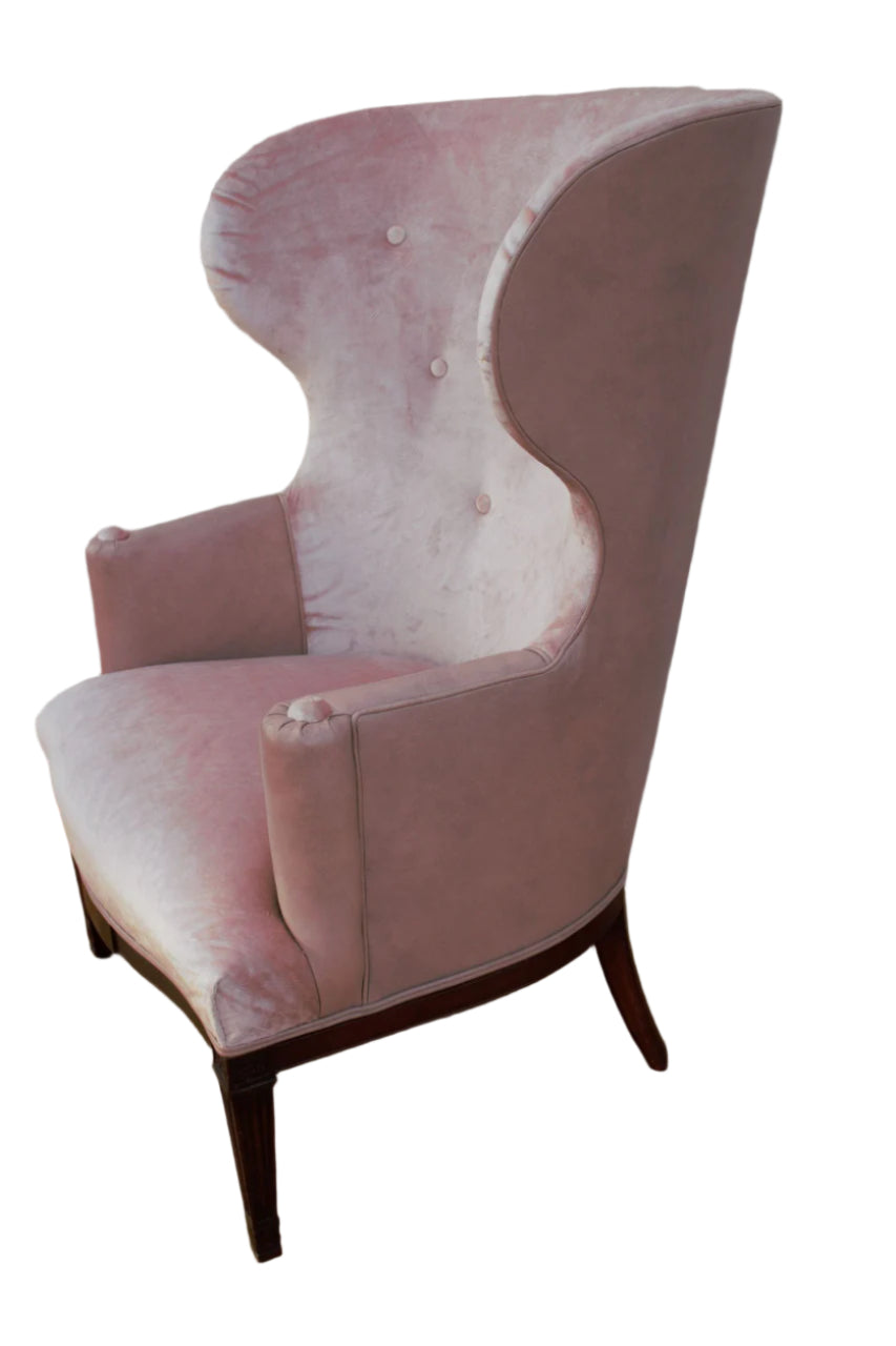 Mid Century Modern Edward Wormley Style Wingback Lounge Chair Newly Reupholstered