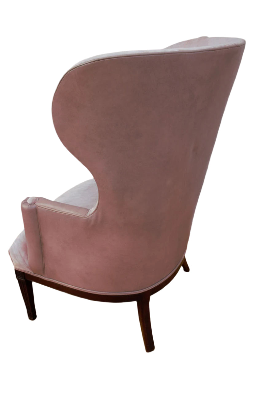 Mid Century Modern Edward Wormley Style Wingback Lounge Chair Newly Reupholstered