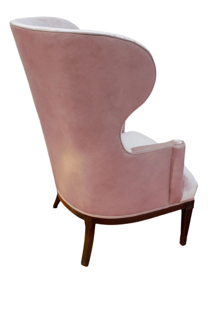 Mid Century Modern Edward Wormley Style Wingback Lounge Chair Newly Reupholstered