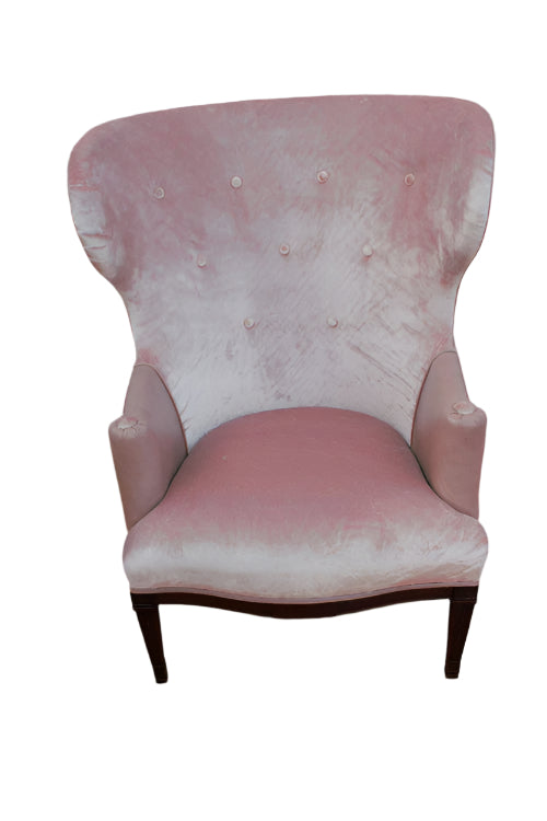 Mid Century Modern Edward Wormley Style Wingback Lounge Chair Newly Reupholstered