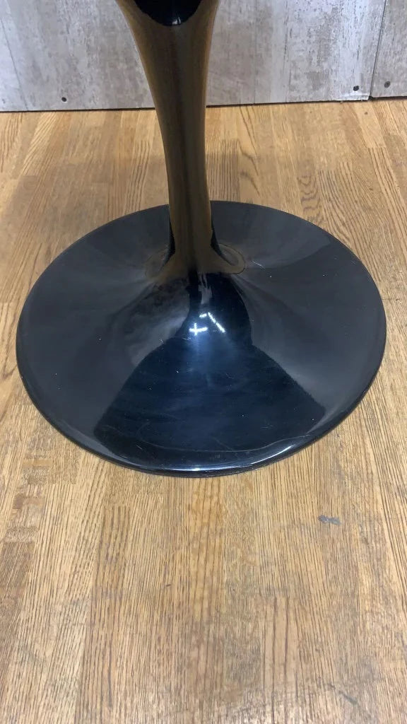 Mid Century Modern Black Swivel Tulip Dining Chairs - Set of 2