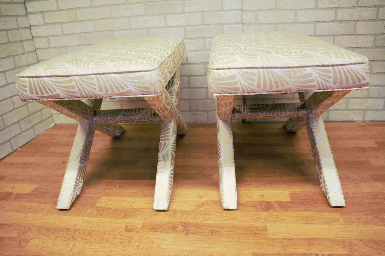 Modern X Base Stools Benches Ottomans