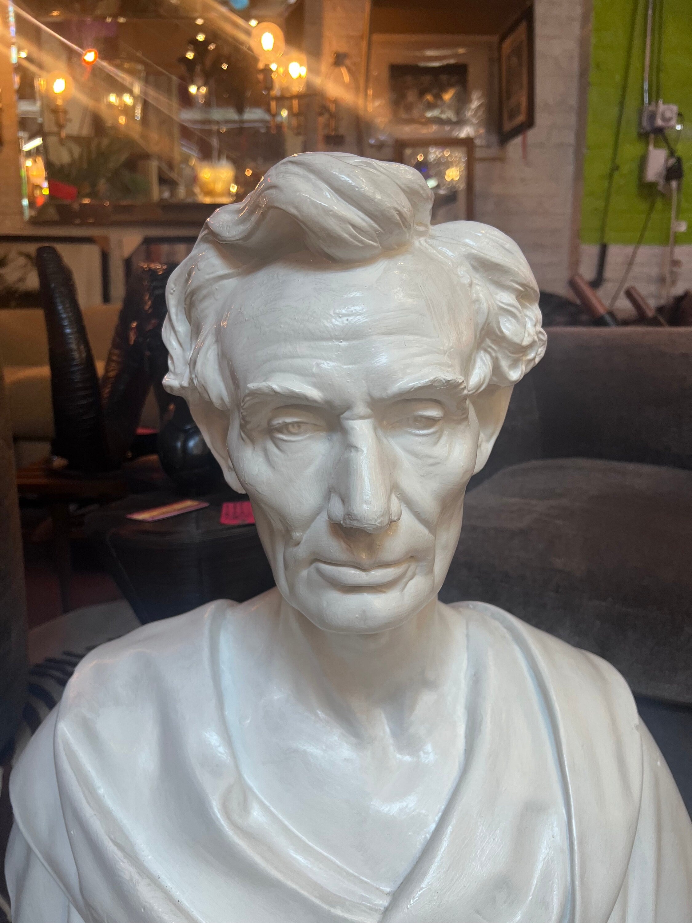 Leonard W. Volk Plaster Bust of Abraham Lincoln