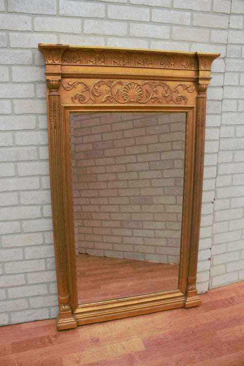 Hollywood Regency Henredon for Charles X Collection Brass Wall Mirror