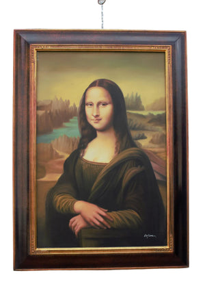 Tableau Déco Humoristique Mona Lisa | Impression Sur Bois 30x40 Cm | Thème WC, Mauvaise Odeur | Décoration Murale Insolite Salon, Salle De Bain