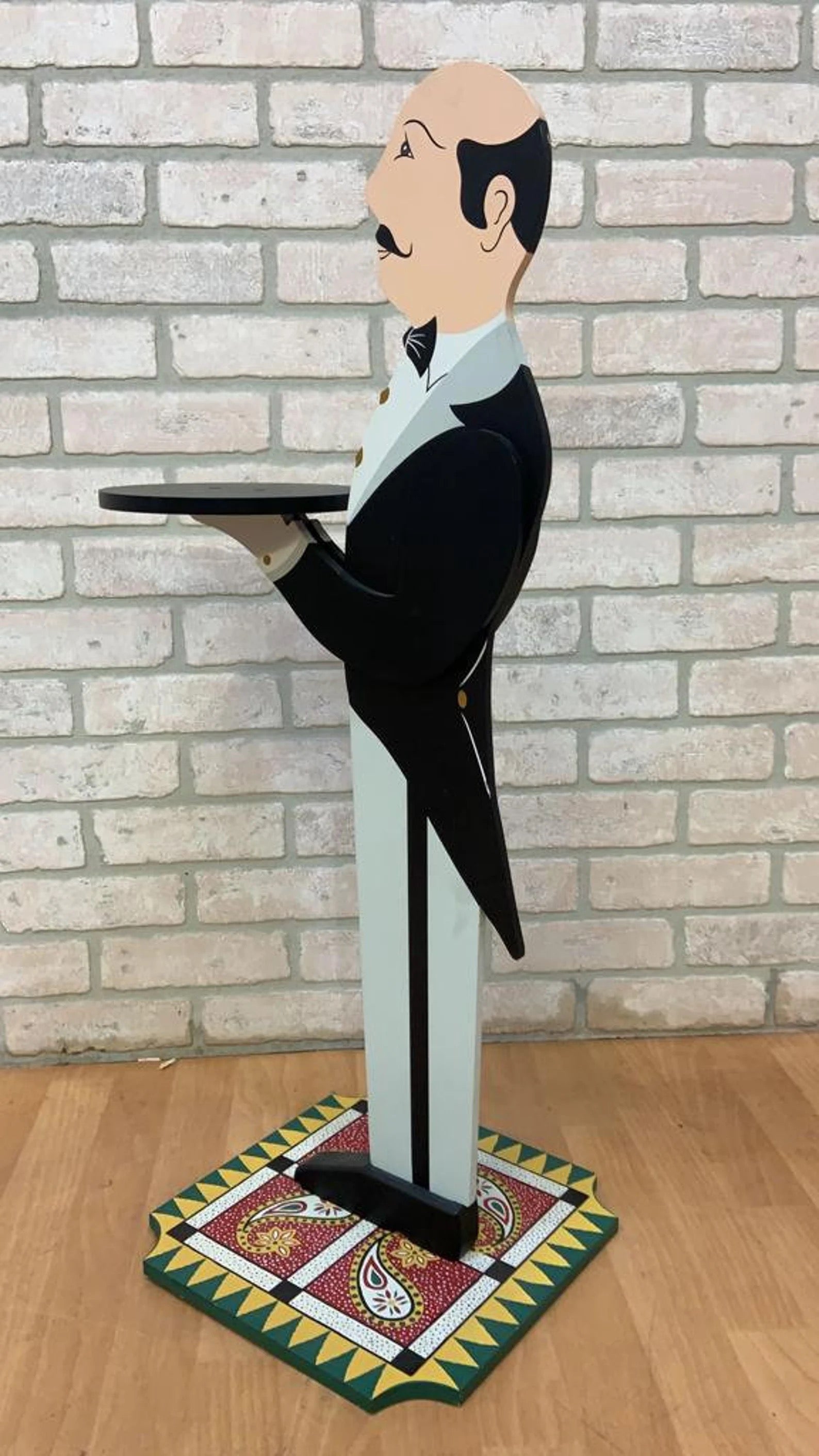 Vintage Art Deco Free Standing Butler with Serving Tray