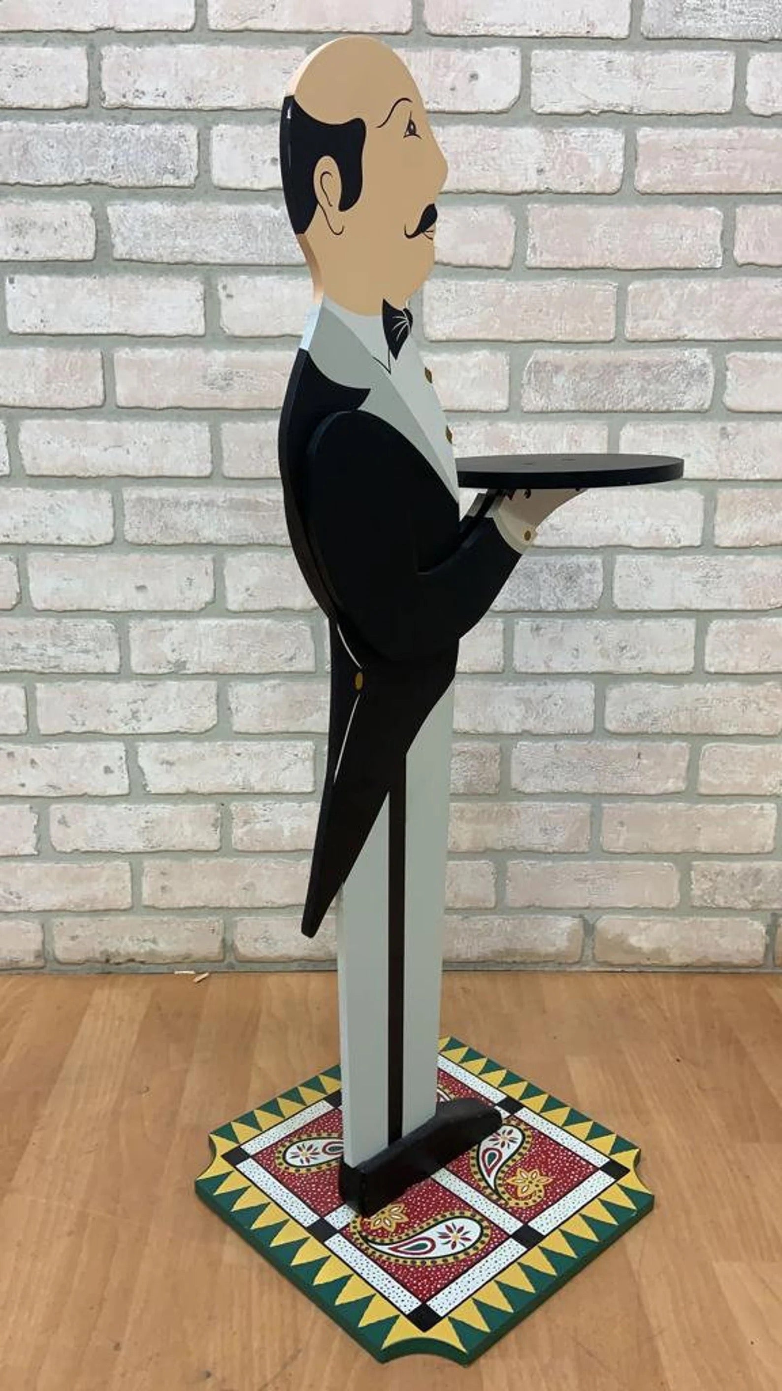 Vintage Art Deco Free Standing Butler with Serving Tray