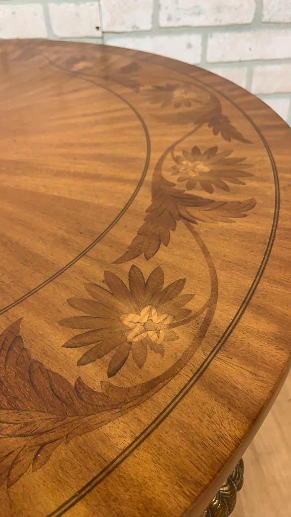 Hollywood Regency Brass Palm Tree Legs Entryway Table by Maitland Smith