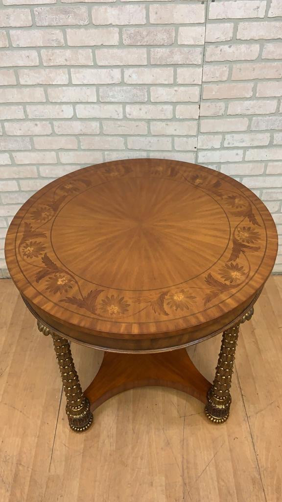 Hollywood Regency Brass Palm Tree Legs Entryway Table by Maitland Smith