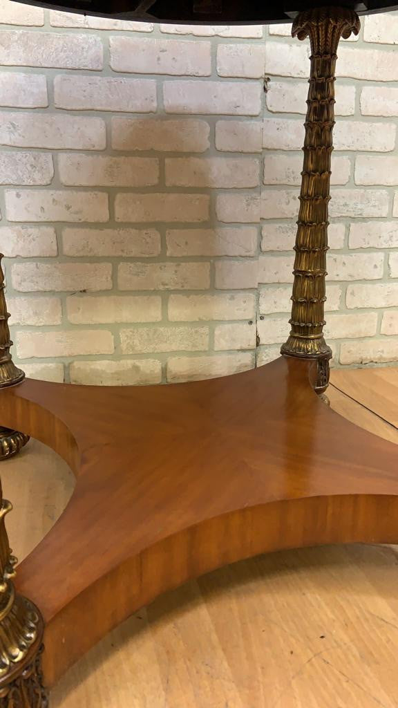 Hollywood Regency Brass Palm Tree Legs Entryway Table by Maitland Smith