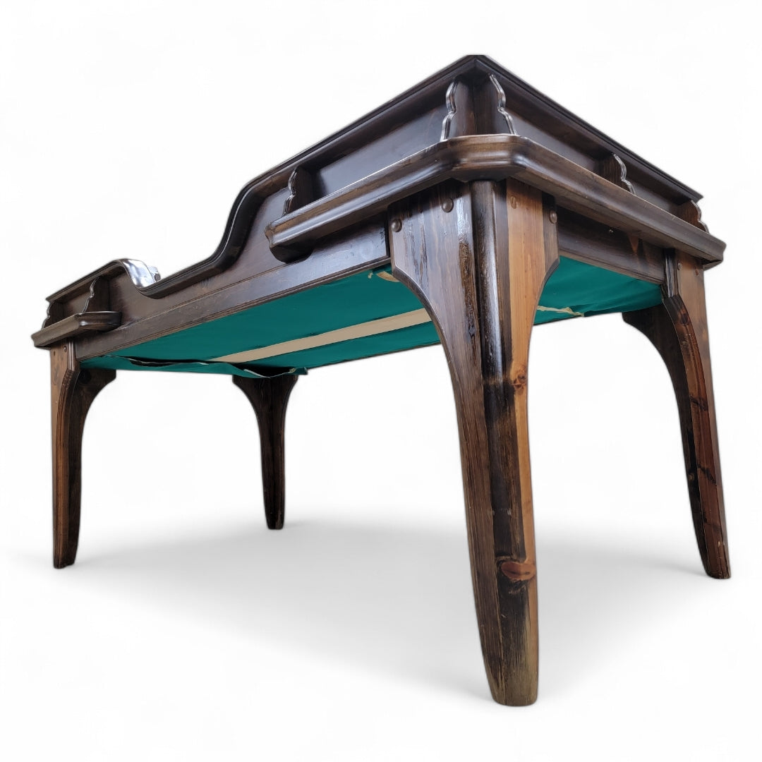 Vintage Classic English Pub Style Walnut Craps Table