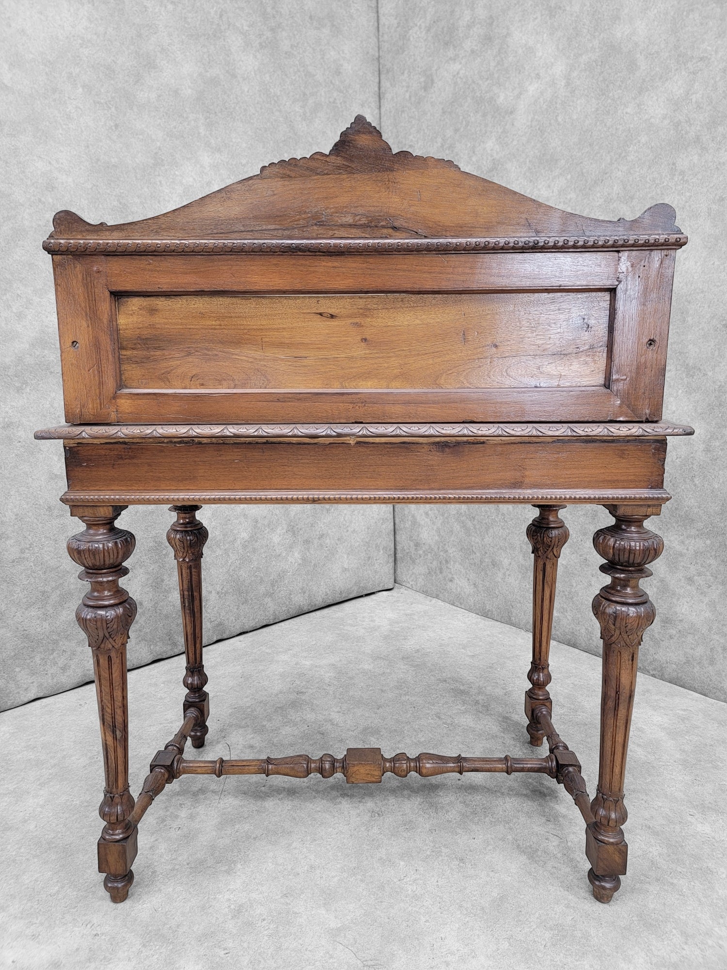 Antique French Carved Oak Petite Writing Desk