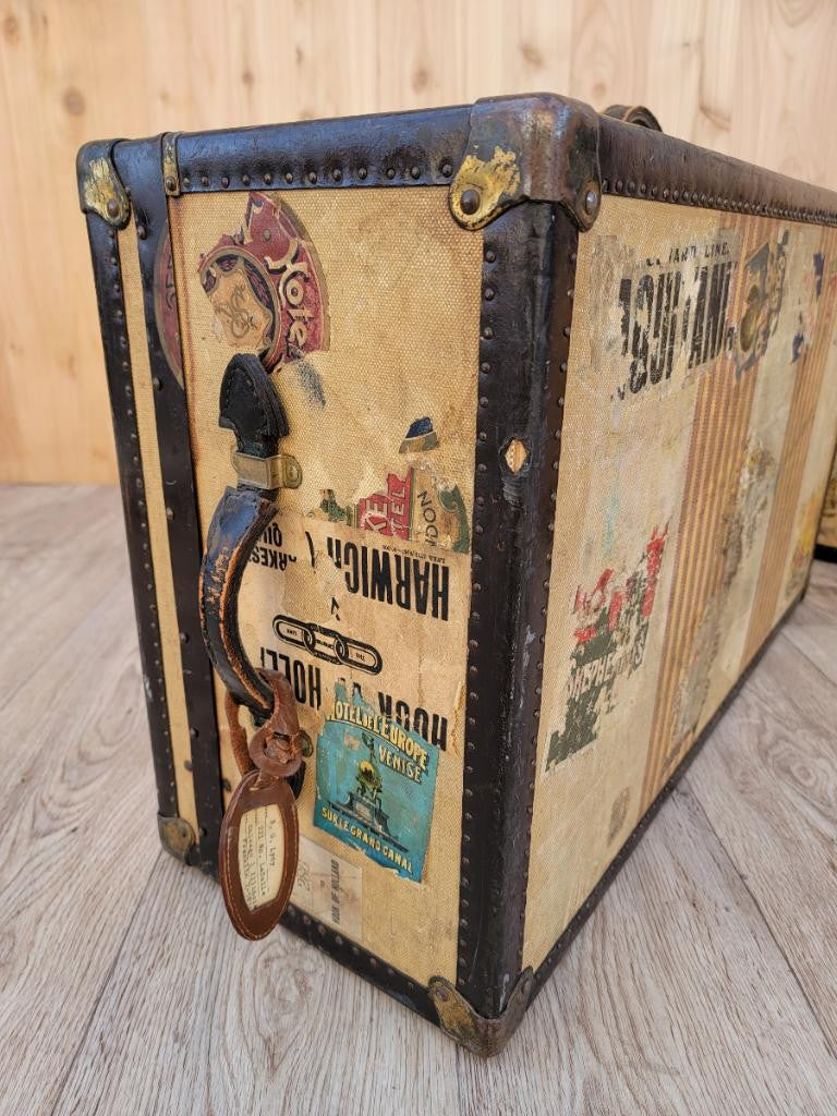Vintage Trunk Style Travel Luggage - Set of 2