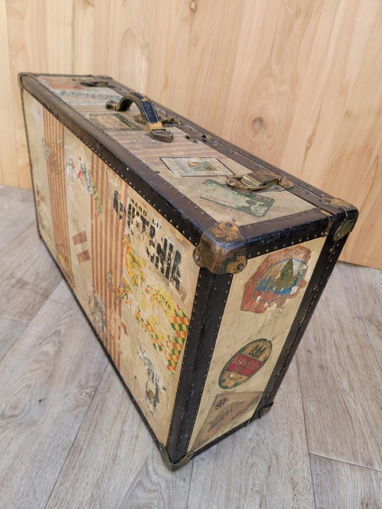 Vintage Trunk Style Travel Luggage - Set of 2