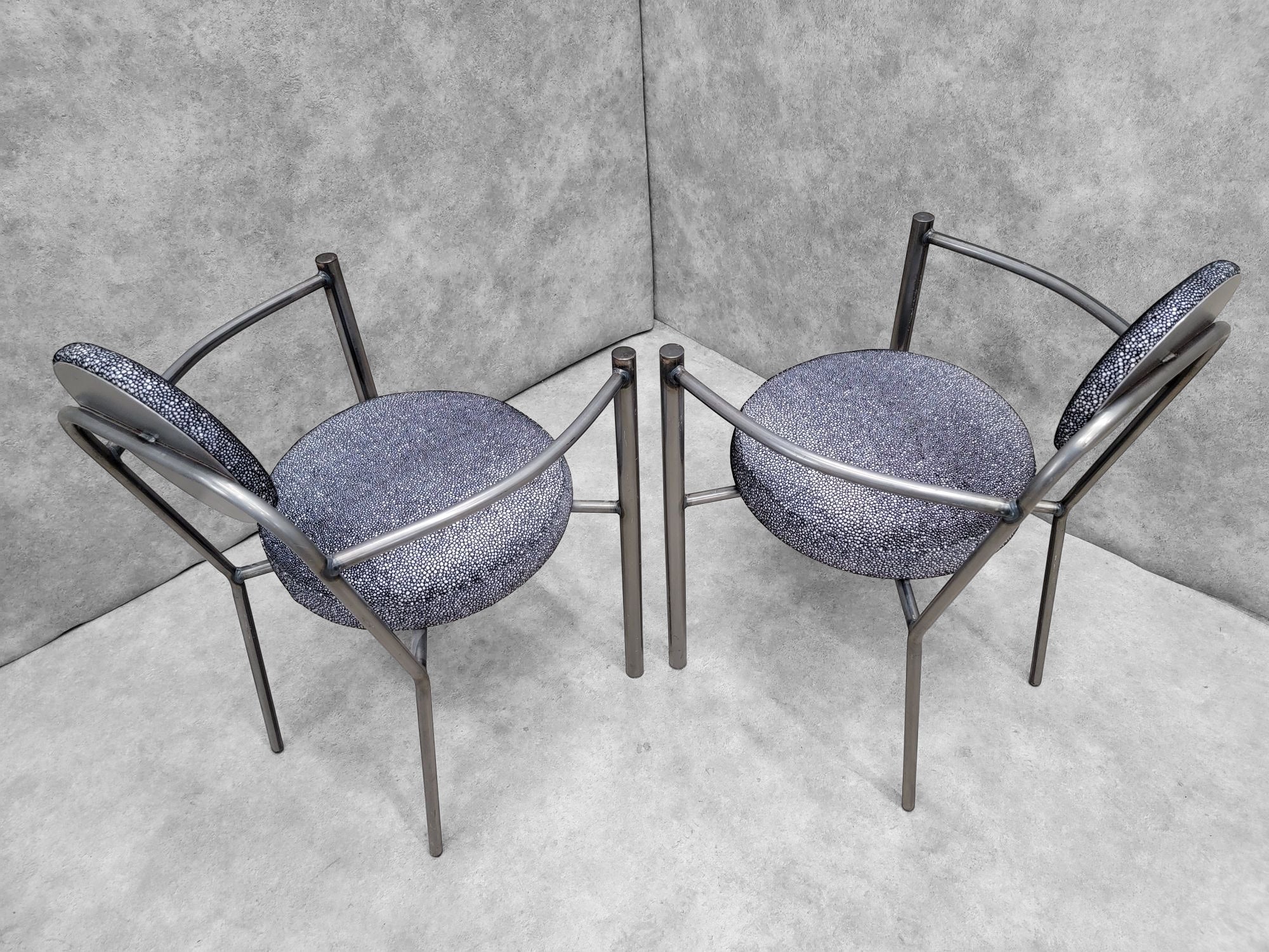 Vintage Modern Moon Chairs Newly Reupholstered - Set of 4